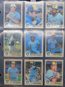 1981 Milwaukee Brewers Baseball Cards in 9-Slot Sleeve
