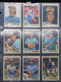 Milwaukee Brewers Baseball Card Album Page