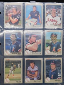 1981 Fleer Baseball Cards in Binder Sleeves