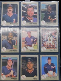 Baseball Trading Cards in Sleeves