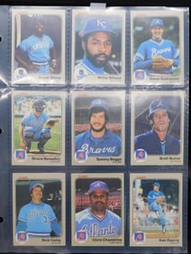 Vintage Baseball Trading Cards in Sheet