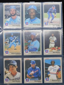 Baseball Player Cards in Protective Sleeves