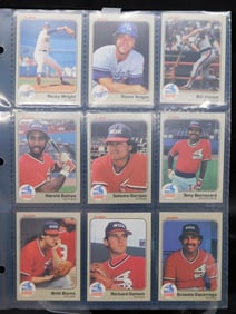 Vintage Baseball Trading Cards in Sleeve