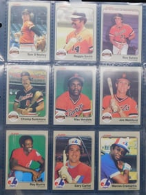 9 Vintage Baseball Cards in Protective Sleeves