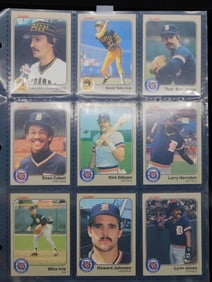 Baseball Trading Cards in Protective Sleeves