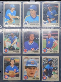 1980s MLB Baseball Cards in Binder Sleeves