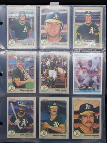 Binder Page of Vintage Baseball Cards
