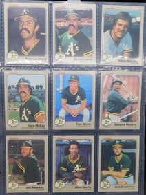 Nine Vintage Baseball Trading Cards