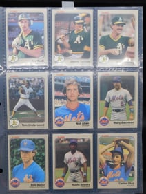 Vintage Baseball Cards in Protective Sleeves