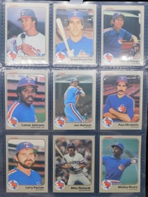 1980s Baseball Cards in Sleeve Pages