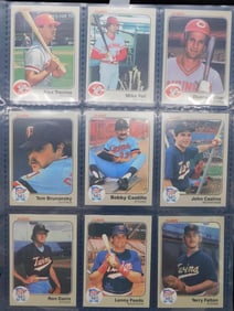 Vintage Baseball Trading Cards in Sheet Protector