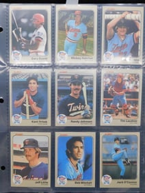 Vintage Baseball Cards in 9-Slot Page