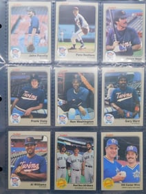 1987 Topps Baseball Card Collection Sheet