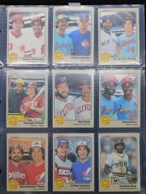 Vintage Baseball Trading Cards in Sheet