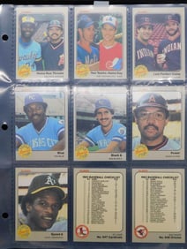Binder Page of Vintage Baseball Cards