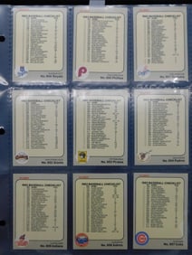 Vintage Baseball Cards in Protective Sleeves