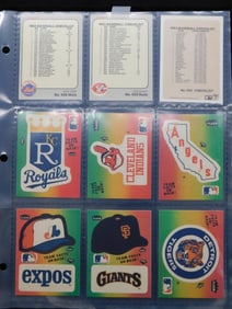 Vintage MLB Team Logo Baseball Trading Cards