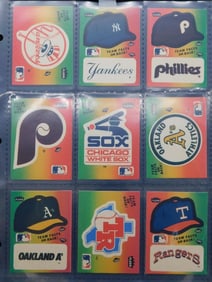1981 Fleer MLB Baseball Team Logo Sticker Sheet