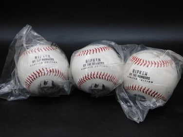 3 Ripken By The Numbers Limited Edition Baseballs