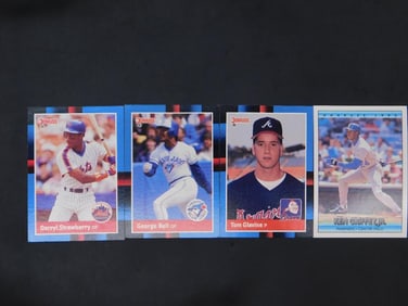 Four 1980s Baseball Player Trading Cards