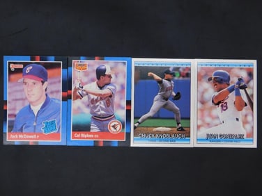 4 Baseball Trading Cards Featuring 1990s Players