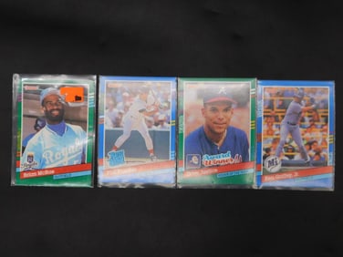 4 Baseball Trading Cards in Protective Sleeves