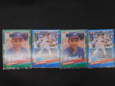 4 1990 Upper Deck Dave Justice Rookie Cards #563