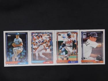 Four Vintage Baseball Trading Cards