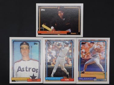 4 1991 Topps Baseball Trading Cards