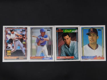 Four Baseball Trading Cards