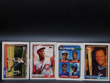 Four Baseball Trading Cards
