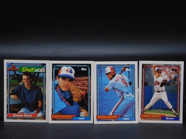 4 Vintage Baseball Trading Cards