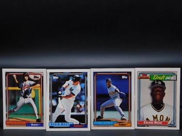 1991 Topps Baseball Rookie Card Lot of 4