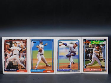 4 1990s Topps Baseball Cards Featuring MLB Players