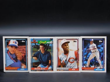 Four 1990 Baseball Player Trading Cards