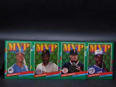 Baseball Card Set Featuring MVP Edition Players, 4 Cards