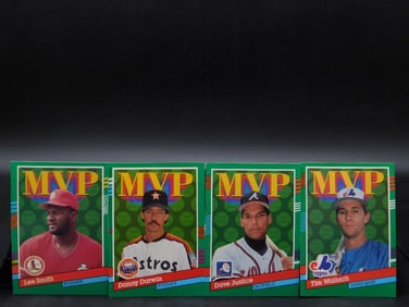 1990 Topps MVP Baseball Cards Lot of 4