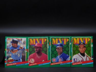 Four 1990 Donruss MVP Baseball Cards