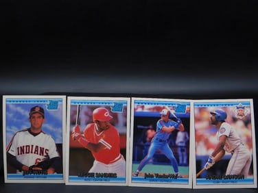 4 MLB Baseball Trading Cards Topps 1990s Series
