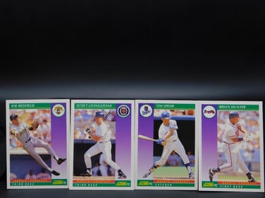 1991 Score Baseball Cards Featuring Four Players