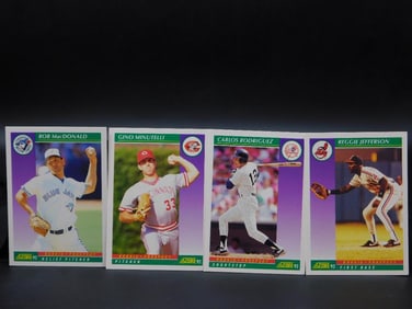 1990 Score Baseball Cards Featuring Four Players