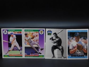 Four Vintage Baseball Trading Cards