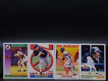 4 Vintage Baseball Trading Cards