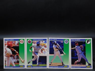 1990 Score Baseball Cards Set Featuring Larkin, Carter, Murphy