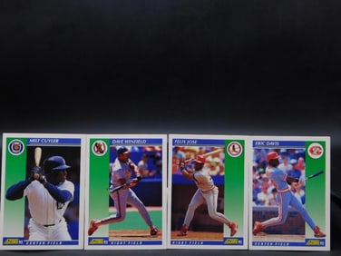 Four 1990 Score Baseball Cards