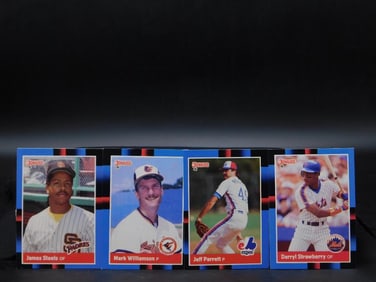 4 1980s Donruss Baseball Trading Cards