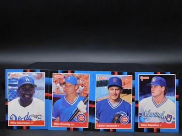 Four 1988 Donruss Baseball Trading Cards