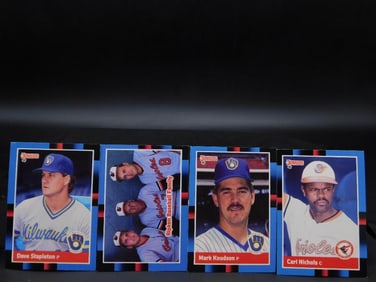 Four 1980s Donruss Baseball Cards