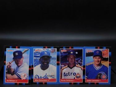 1989 Donruss Baseball Cards featuring 4 Players