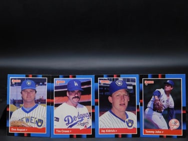 Donruss Baseball Cards Featuring Four Players